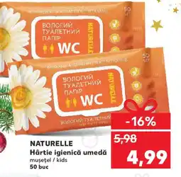 Kaufland NATURELLE Hârtie igienică umedă museţel / kids Ofertă