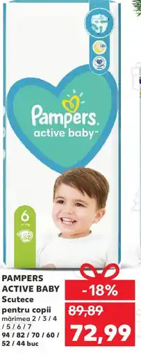 Kaufland PAMPERS ACTIVE BABY Scutece pentru copii Ofertă