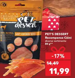 Kaufland PET'S DESSERT Recompense Câini Ofertă