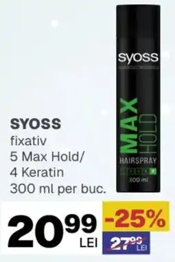 Annabella SYOSS fixativ 5 Max Hold/ 4 Keratin Ofertă