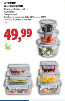 Lidl Silvercrest Caserole din sticlă Ofertă