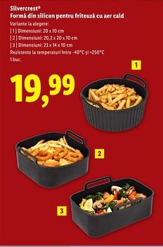 Lidl Silvercrest Formă din silicon pentru friteuză cu aer cald Ofertă