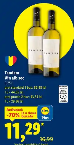 Lidl Tandem Vin alb sec Ofertă