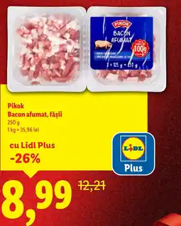 Lidl Pikok Bacon afumat, fâșii Ofertă