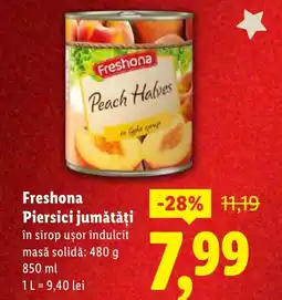Lidl Freshona Piersici jumătăți Ofertă