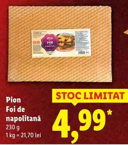 Lidl Pion Foi de napolitană Ofertă