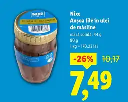 Lidl Nixe Ansoa file în ulei de măsline Ofertă