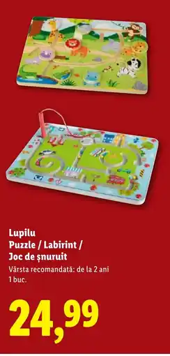 Lidl Lupilu Puzzle / Labirint / Joc de şnuruit Ofertă