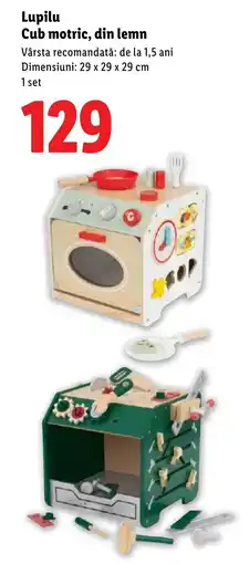 Lidl Lupilu Cub motric, din lemn Ofertă