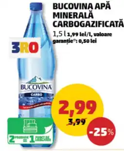 Penny Bucovina apă minerală carbogazificată Ofertă