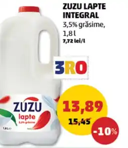 Penny Zuzu lapte integral Ofertă