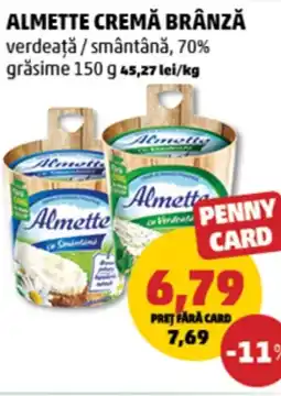Penny Almette cremă brânză verdeatǎ/smântână Ofertă