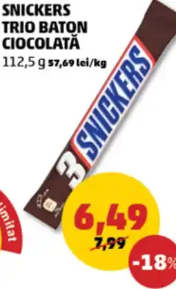 Penny Snickers trio baton ciocolată Ofertă