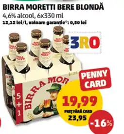 Penny Birra moretti bere blondă Ofertă