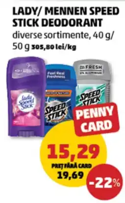Penny Lady/mennen speed stick deodorant Ofertă