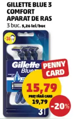 Penny Gillette blue 3 comfort aparat de ras Ofertă