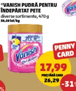 Penny Vanish pudra pentru îndepărtat pete Ofertă