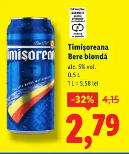 Lidl Timişoreana Bere blondă Ofertă