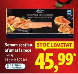 Lidl Deluxe Somon scoţian afumat la rece Ofertă