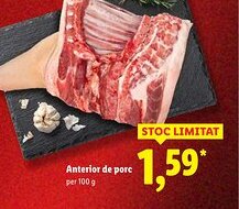 Lidl Anterior de porc Ofertă