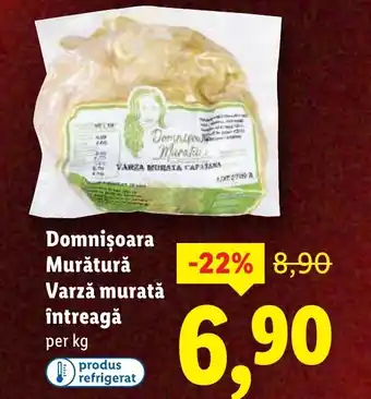 Lidl Domnişoara Murătură Varzǎ murată întreagă Ofertă