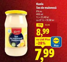 Lidl Kania Sos de maionezǎ Ofertă