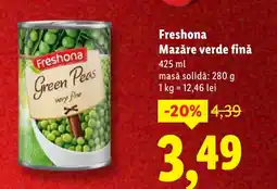 Lidl Freshona Mazăre verde finǎ Ofertă