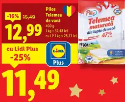 Lidl Pilos Telemea de vacă Ofertă