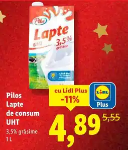 Lidl Pilos Lapte de consum UHT Ofertă