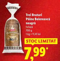 Lidl Trei Brutari Pâine Boierească neagră Ofertă