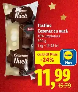 Lidl Tastino Cozonac cu nucă Ofertă