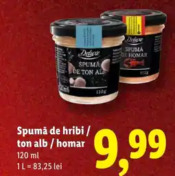 Lidl Spumă de hribi/ ton alb / homar Ofertă