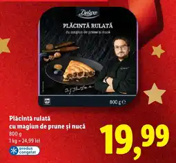 Lidl Deluxe Plăcintă rulată cu magiun de prune și nucă Ofertă