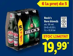 Lidl Beck's Bere blondă Ofertă