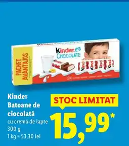 Lidl Kinder Batoane de ciocolată Ofertă
