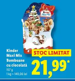Lidl Kinder Maxi Mix Bomboane cu ciocolată Ofertă
