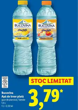 Lidl Bucovina Apă de izvor plată Ofertă