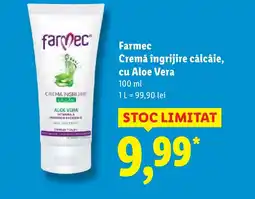 Lidl Farmec Cremă îngrijire călcâie, cu Aloe Vera Ofertă