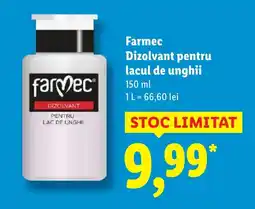 Lidl Farmec Dizolvant pentru lacul de unghii Ofertă