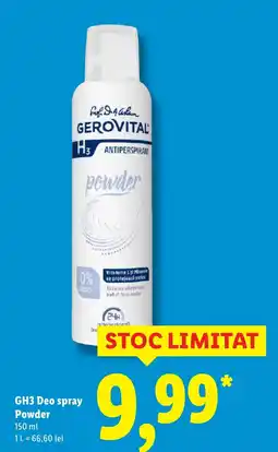 Lidl GH3 Deo spray Powder Ofertă