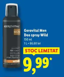 Lidl Gerovital Men Deo spray Wild Ofertă