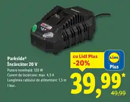 Lidl Parkside Încărcător 20 V Ofertă