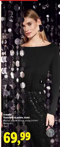 Lidl Esmara Pantaloni cu paiete, damă Ofertă