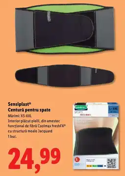 Lidl Sensiplast Centură pentru spate Ofertă