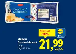 Lidl Milbona Cascaval de vacă Ofertă
