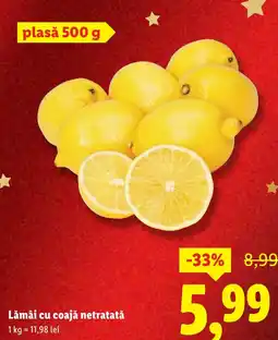 Lidl Lămâi cu coajă netratată Ofertă