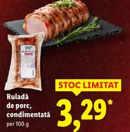 Lidl Ruladă de porc, condimentată Ofertă