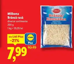Lidl Milbona Brânză rasă Ofertă
