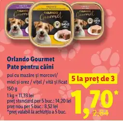 Lidl Orlando Gourmet Pate pentru câini Ofertă
