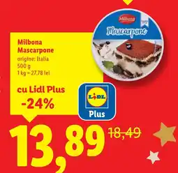 Lidl Milbona Mascarpone Ofertă